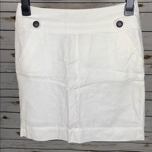 Banana Republic linen white skirt